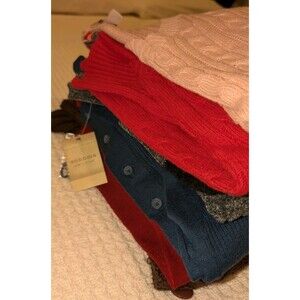 Vintage Bulk Lot Of 6 Womens Size M Long Sleeve Winter Some still w Tags